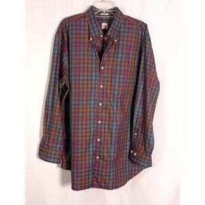 Peter Millar Plaid Long Sleeve Dress Shirt Men’s XL Classic Fit Cotton